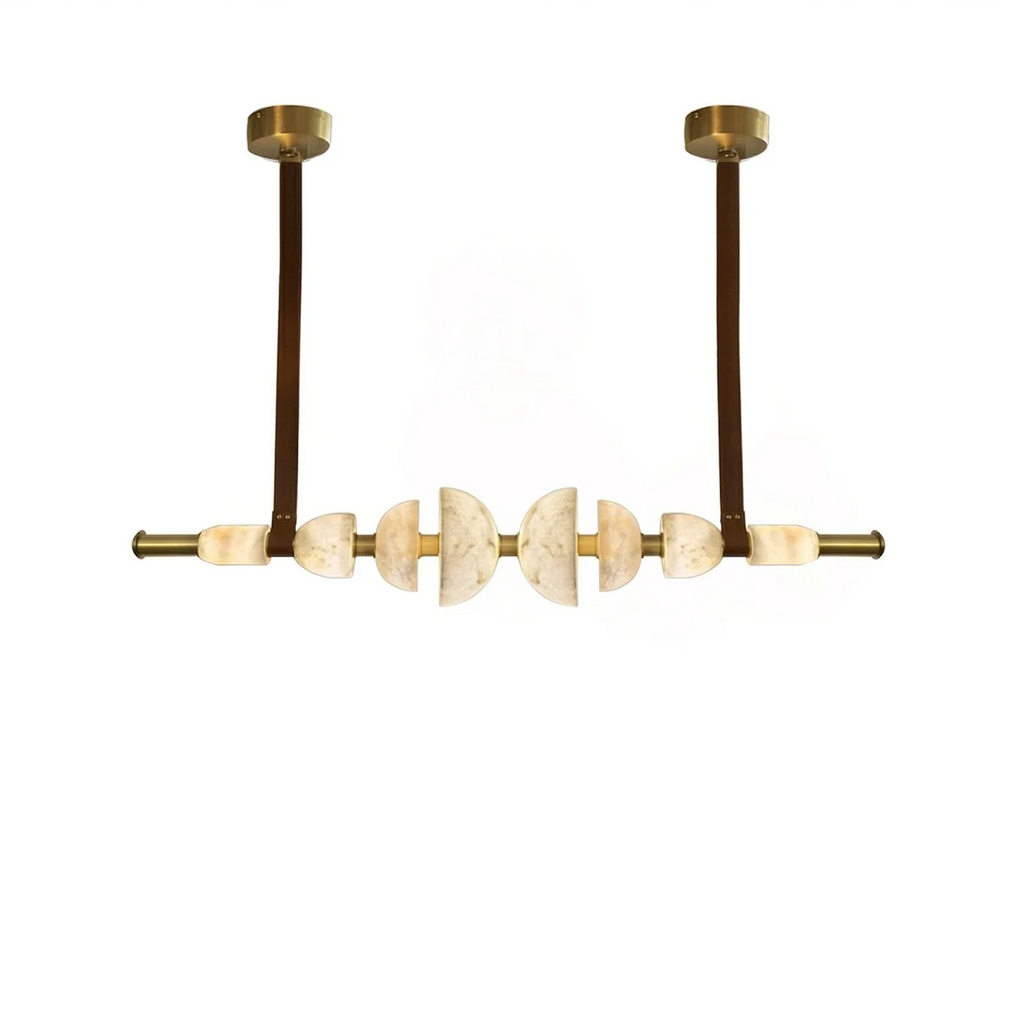 Lumina Alabaster Linear Chandelier by Bling Lighting Studio