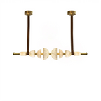 Lumina Alabaster Linear Chandelier by Bling Lighting Studio