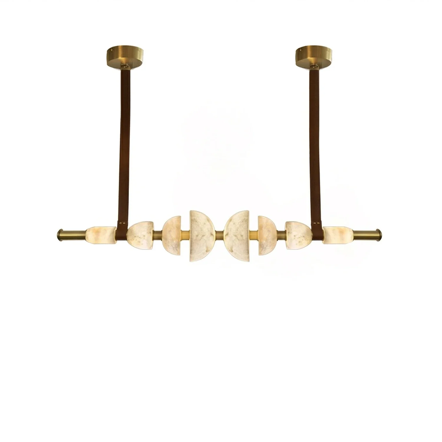 Lumina Alabaster Linear Chandelier by Bling Lighting Studio