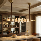 Lumina Alabaster Linear Chandelier by Bling Lighting Studio