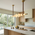 Lumina Alabaster Linear Chandelier by Bling Lighting Studio