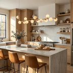 Lunara Alabaster Orb Linear Chandelier, product view 3