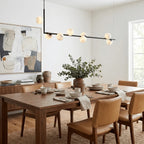 Lunara Alabaster Orb Linear Chandelier, product view 8