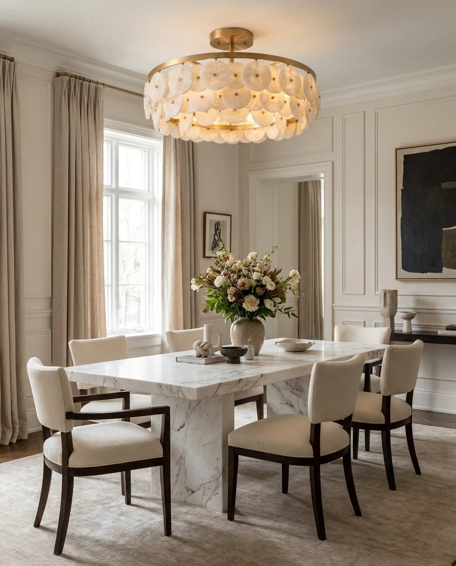 Lunavera Alabaster Disc Flush Mount, product view 2