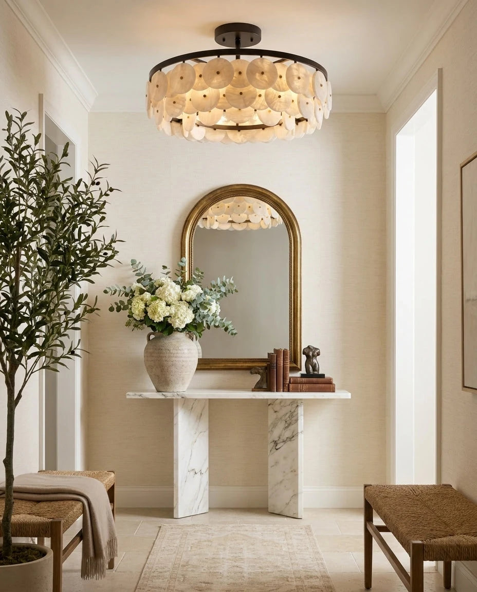Lunavera Alabaster Disc Flush Mount, product view 5