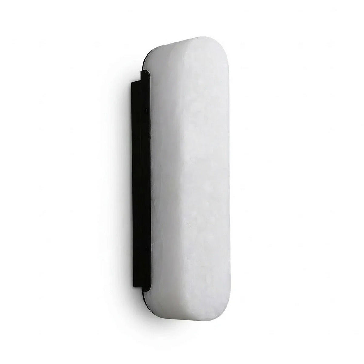 Luxury Alabaster Vertical Wall Lamp, white background light off isolated | Bling Lighting Studio