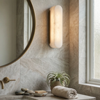 Luxury Alabaster Vertical Wall Lamp by Bling Lighting Studio