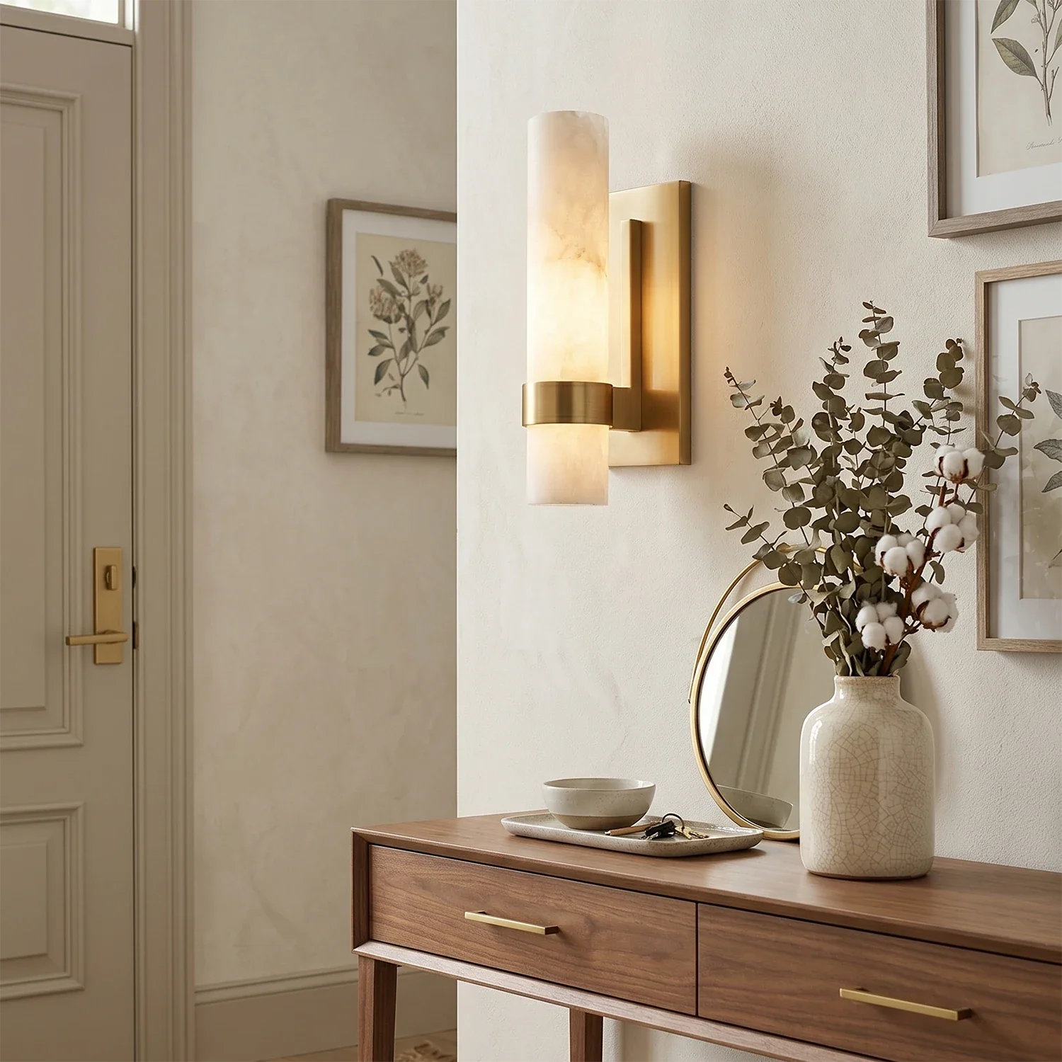 Luxury Alabaster Wall Sconce by Bling Lighting Studio