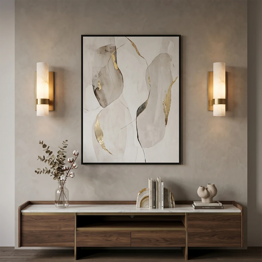 Luxury Alabaster Wall Sconce by Bling Lighting Studio