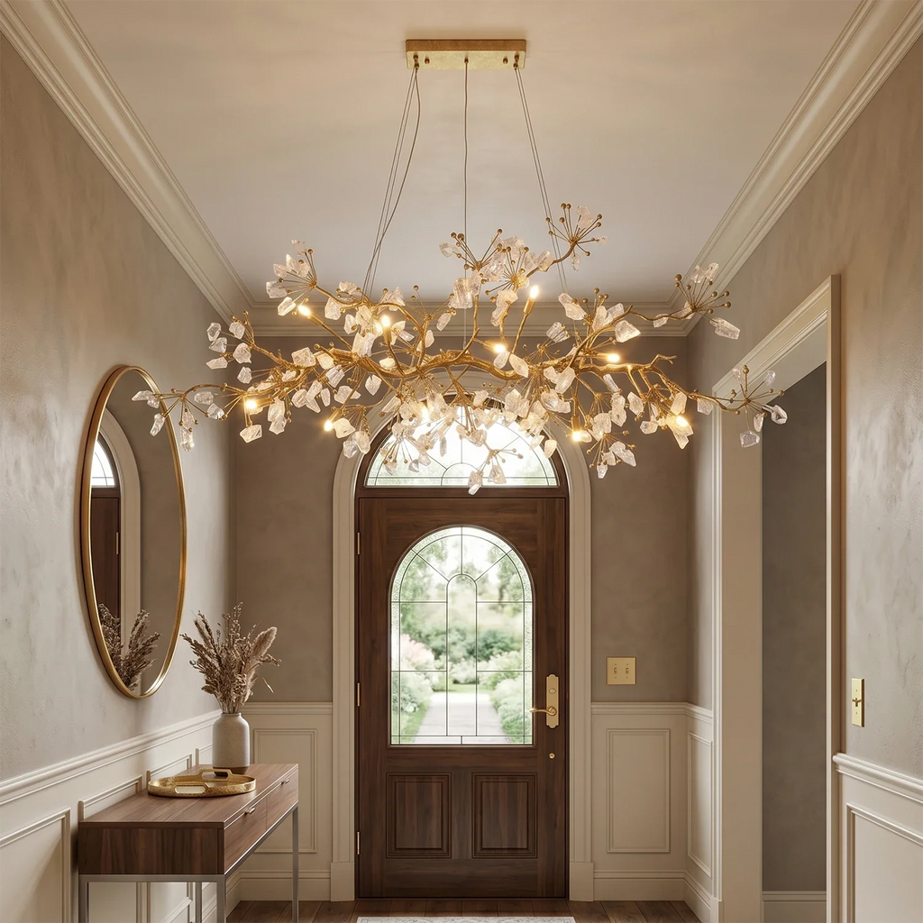 Luxury Glass Bloom Branch Chandelier by Bling Lighting Studio