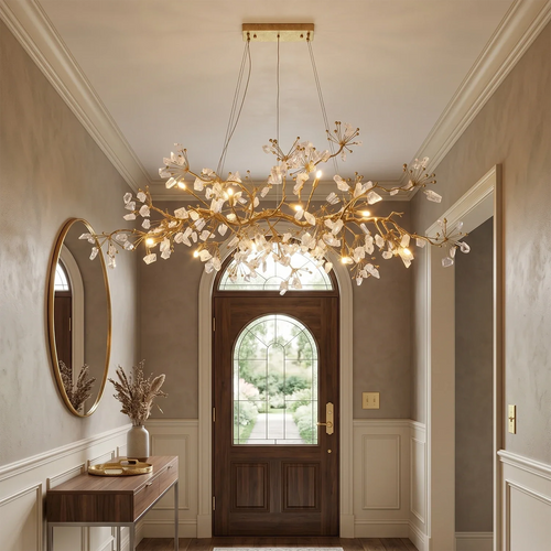 Luxury Glass Bloom Branch Chandelier by Bling Lighting Studio