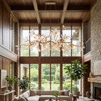 Luxury Glass Bloom Branch Chandelier by Bling Lighting Studio