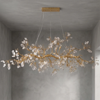 Luxury Glass Bloom Branch Chandelier by Bling Lighting Studio