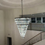 Luxury tiered crystal chandelier for foyer product view