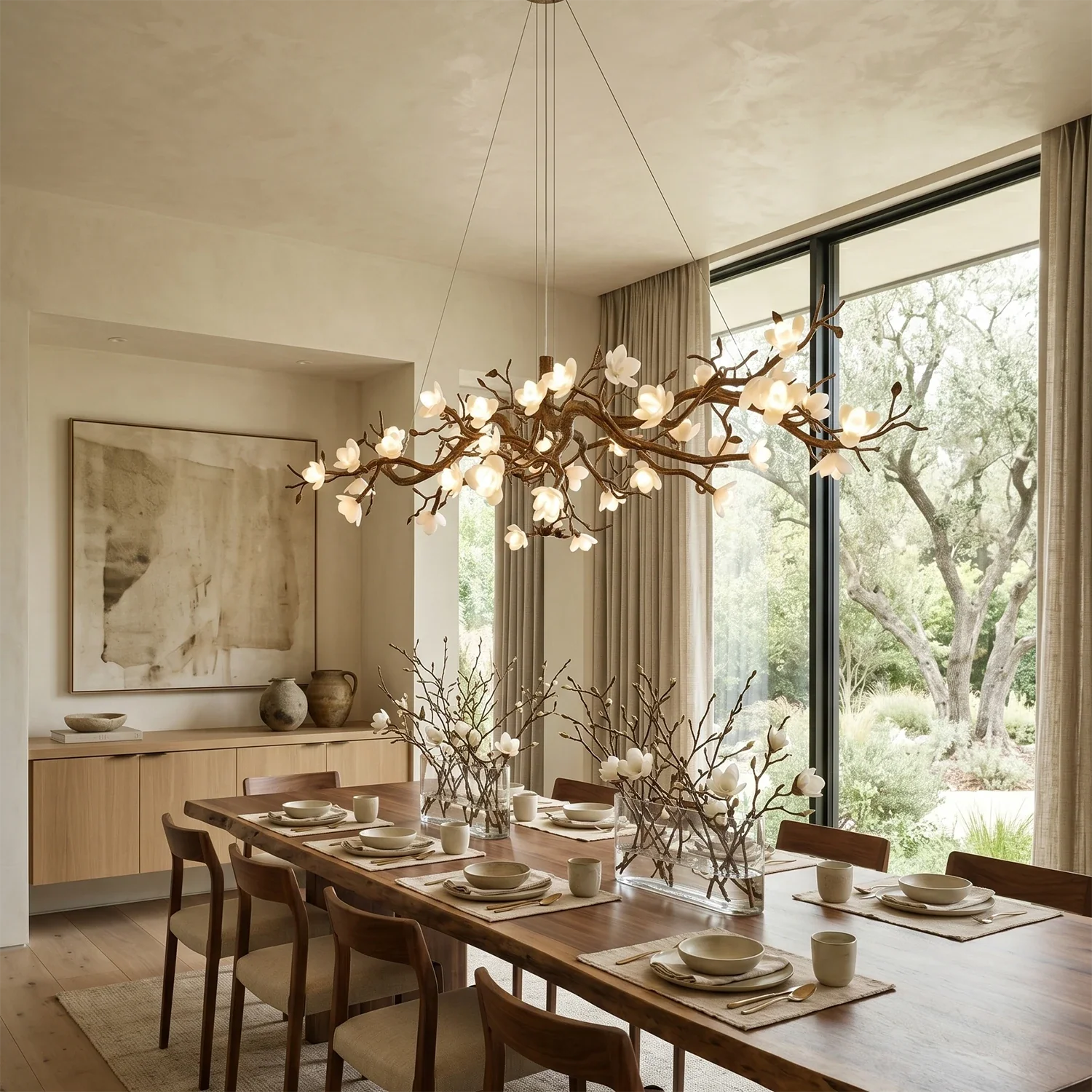 Magnolia Luxury Floral Branch Chandelier by Bling Lighting Studio
