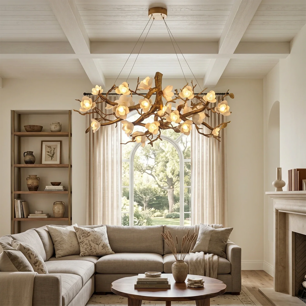 Magnolia Luxury Floral Branch Chandelier by Bling Lighting Studio