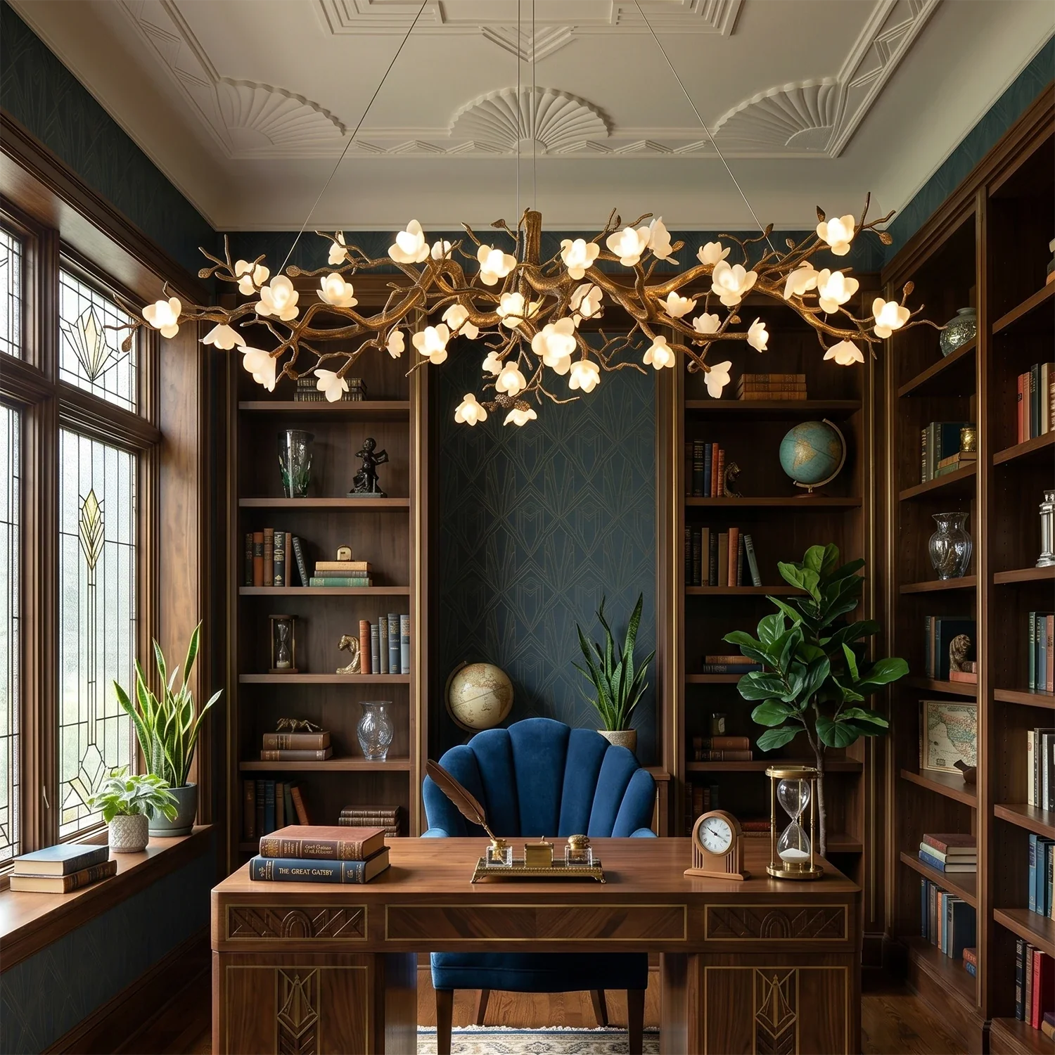 Magnolia Luxury Floral Branch Chandelier by Bling Lighting Studio