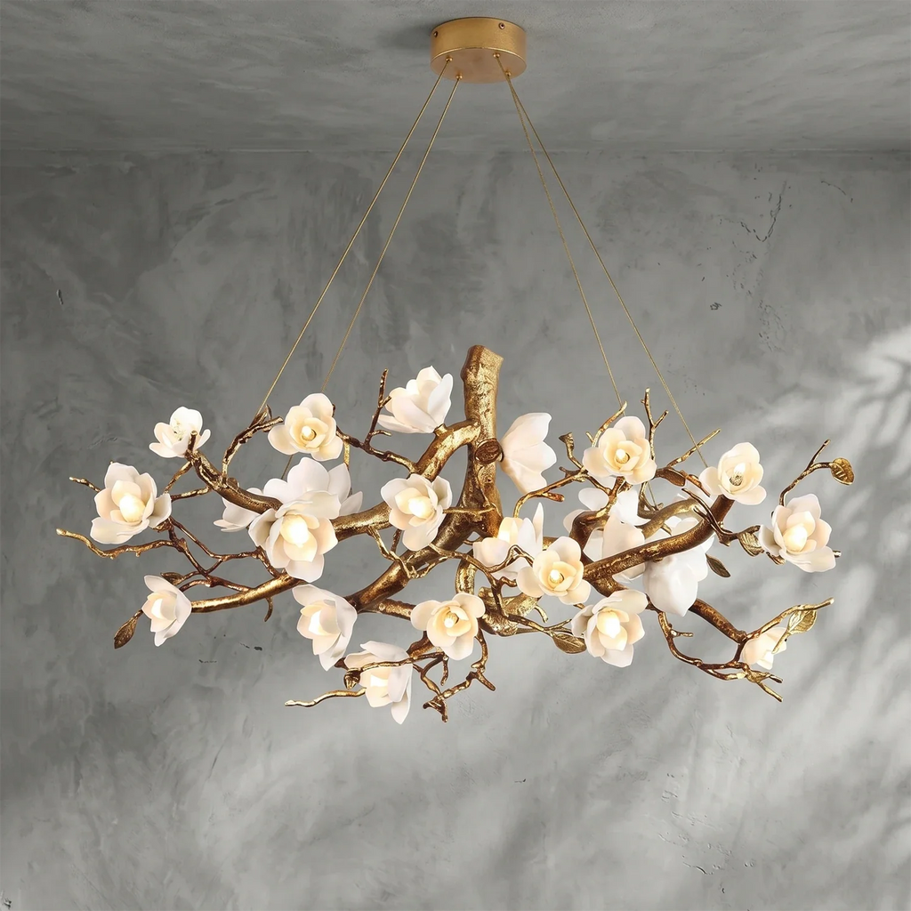 Magnolia Luxury Floral Branch Chandelier by Bling Lighting Studio