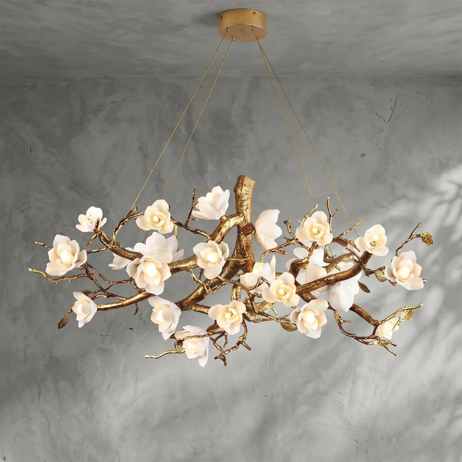 Magnolia Luxury Floral Branch Chandelier by Bling Lighting Studio