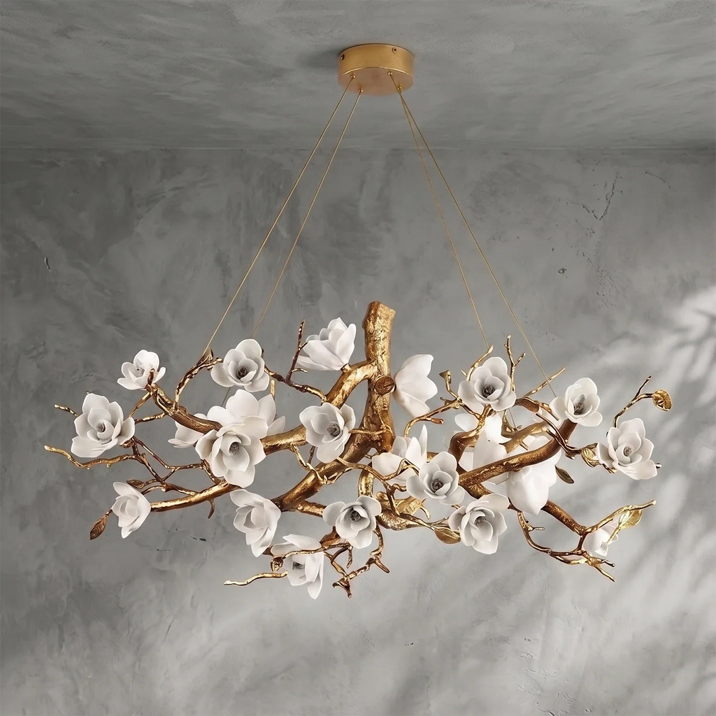 Magnolia Luxury Floral Branch Chandelier by Bling Lighting Studio