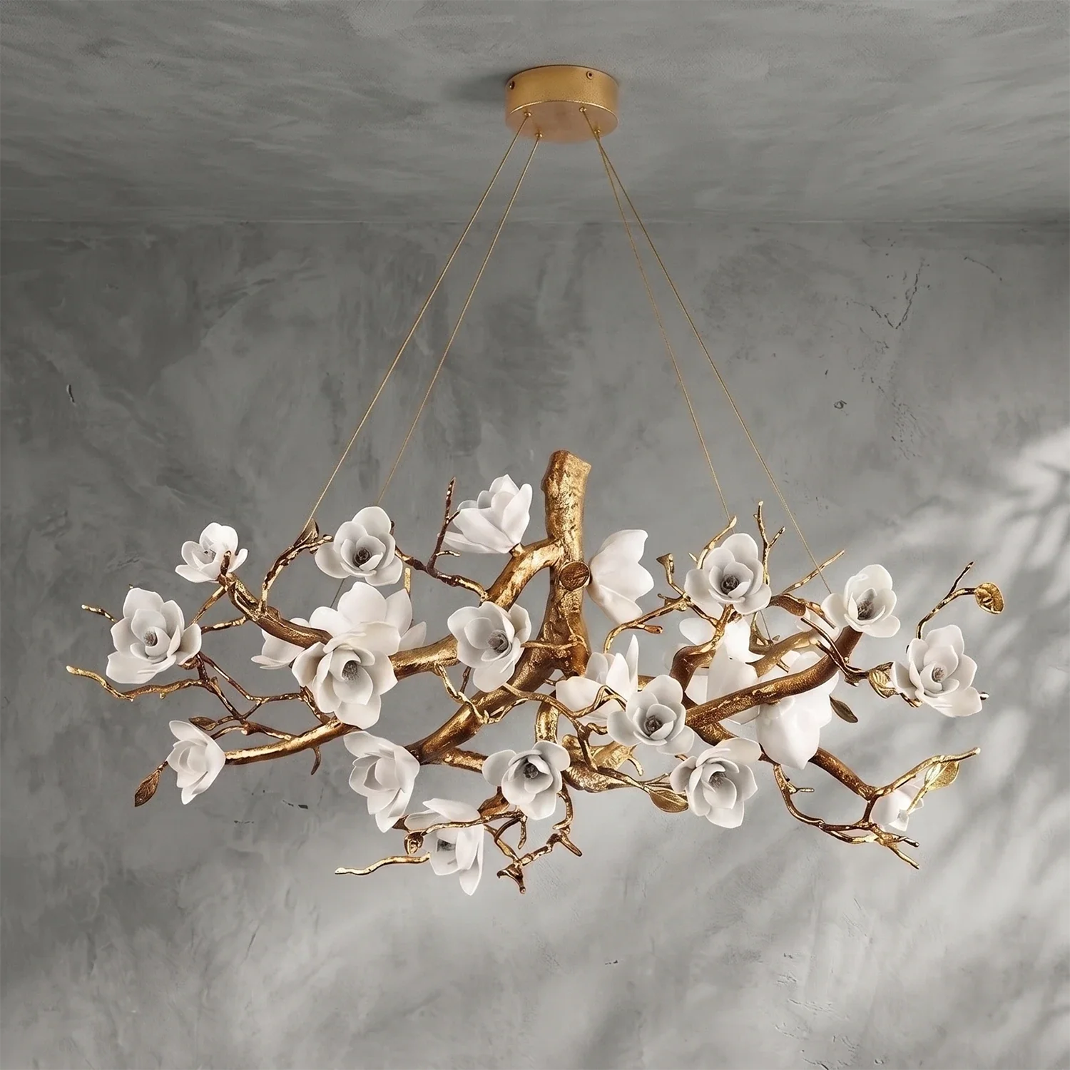 Magnolia Luxury Floral Branch Chandelier by Bling Lighting Studio