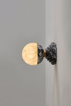 Marble and Alabaster Globe Wall Sconce, product view 2