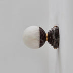 Marble and Alabaster Globe Wall Sconce, product view 6