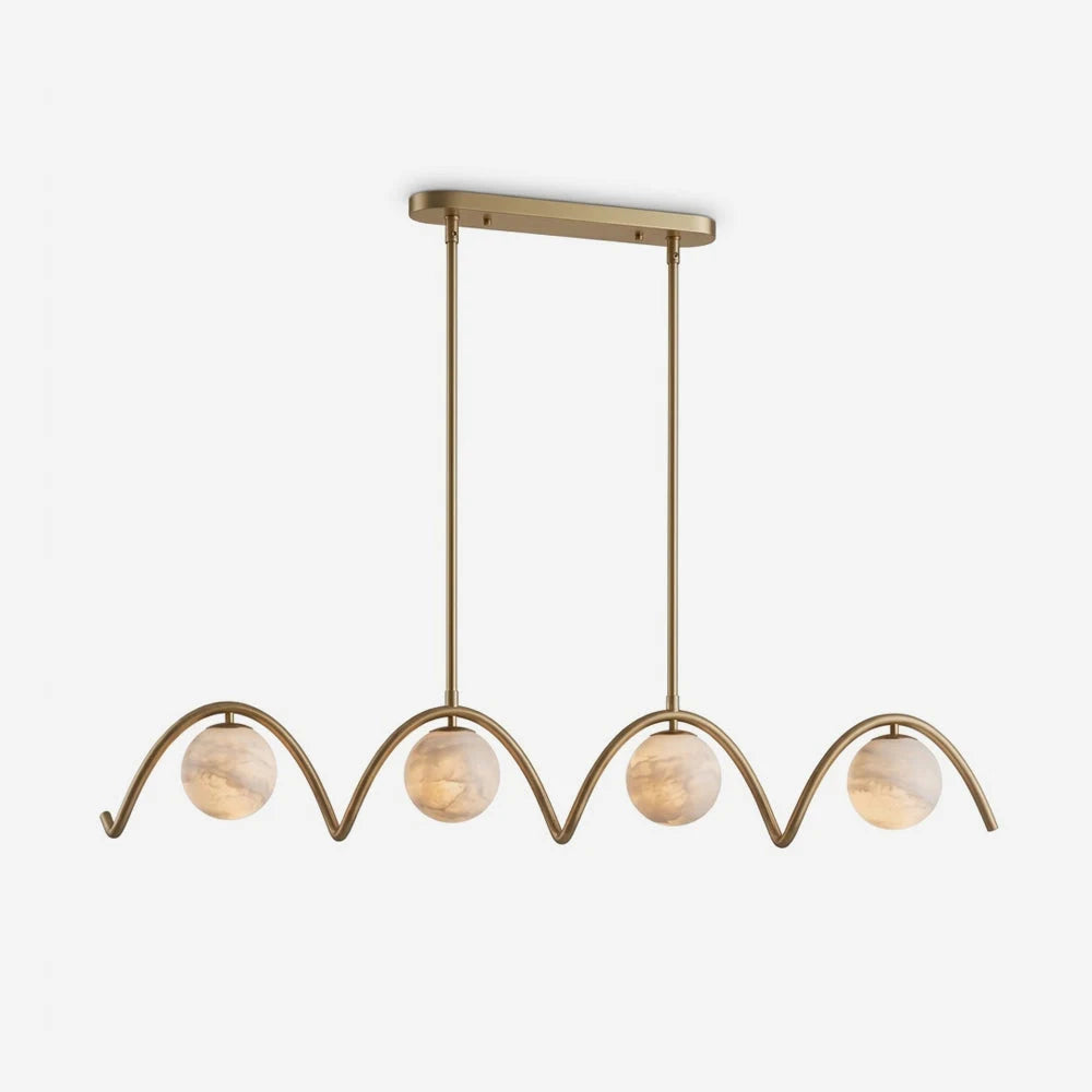 Marvion Alabaster Wave Linear Chandelier, product view 1