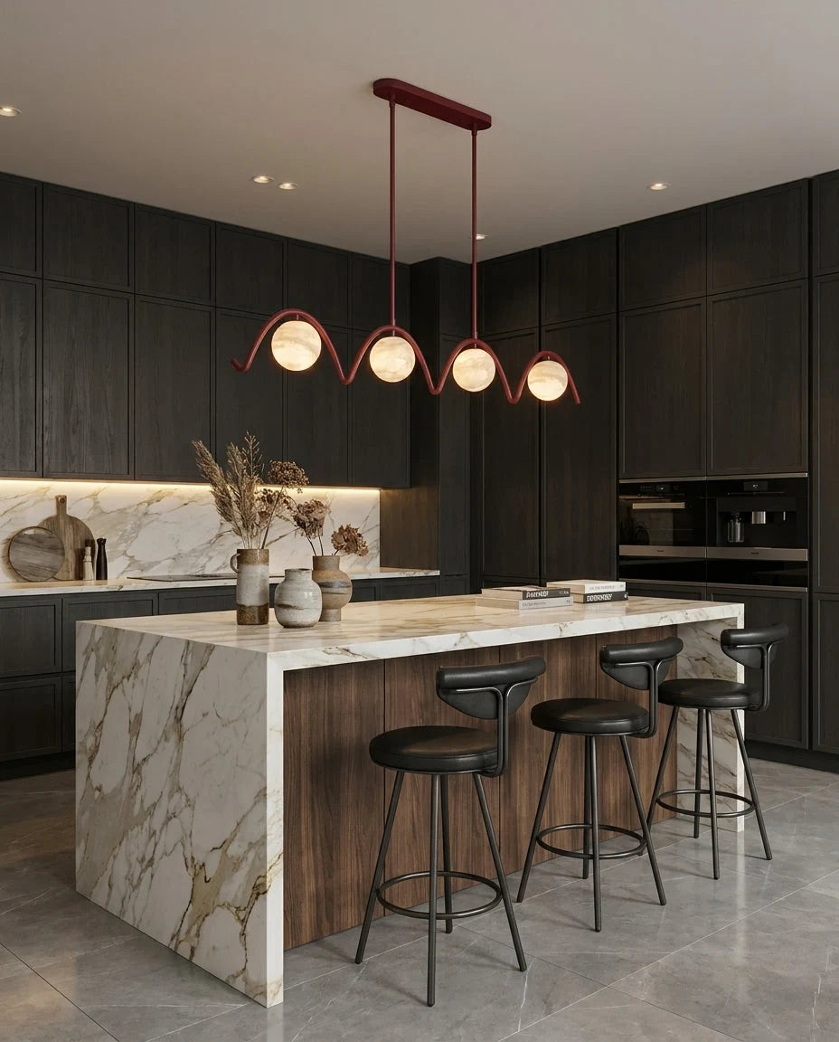 Marvion Alabaster Wave Linear Chandelier, product view 3