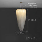 Modern crystal beaded chandelier finish detail view