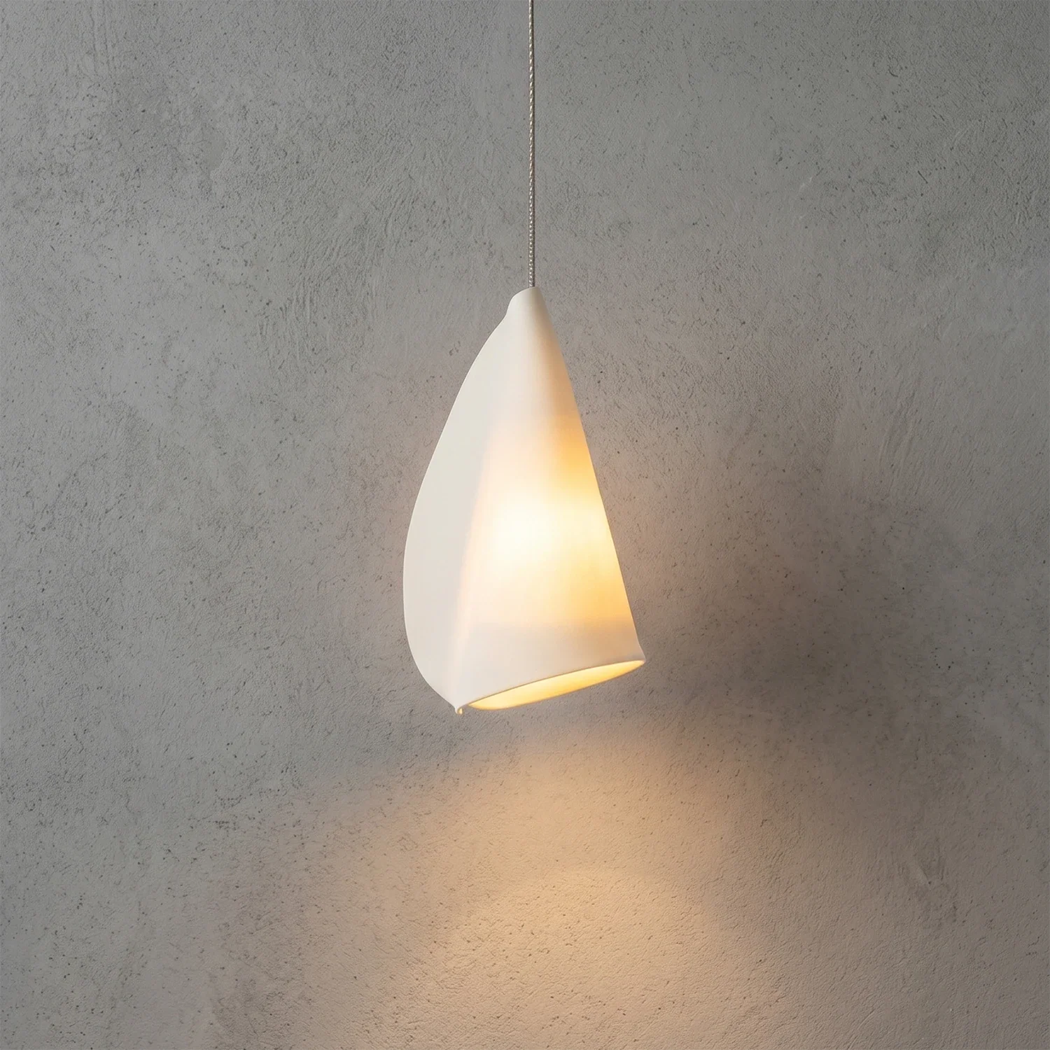 Modern Handmade Porcelain Petal Pendant Light by Bling Lighting Studio