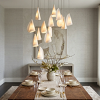 Modern Handmade Porcelain Petal Pendant Light by Bling Lighting Studio