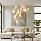 Modern Handmade Porcelain Petal Pendant Light by Bling Lighting Studio