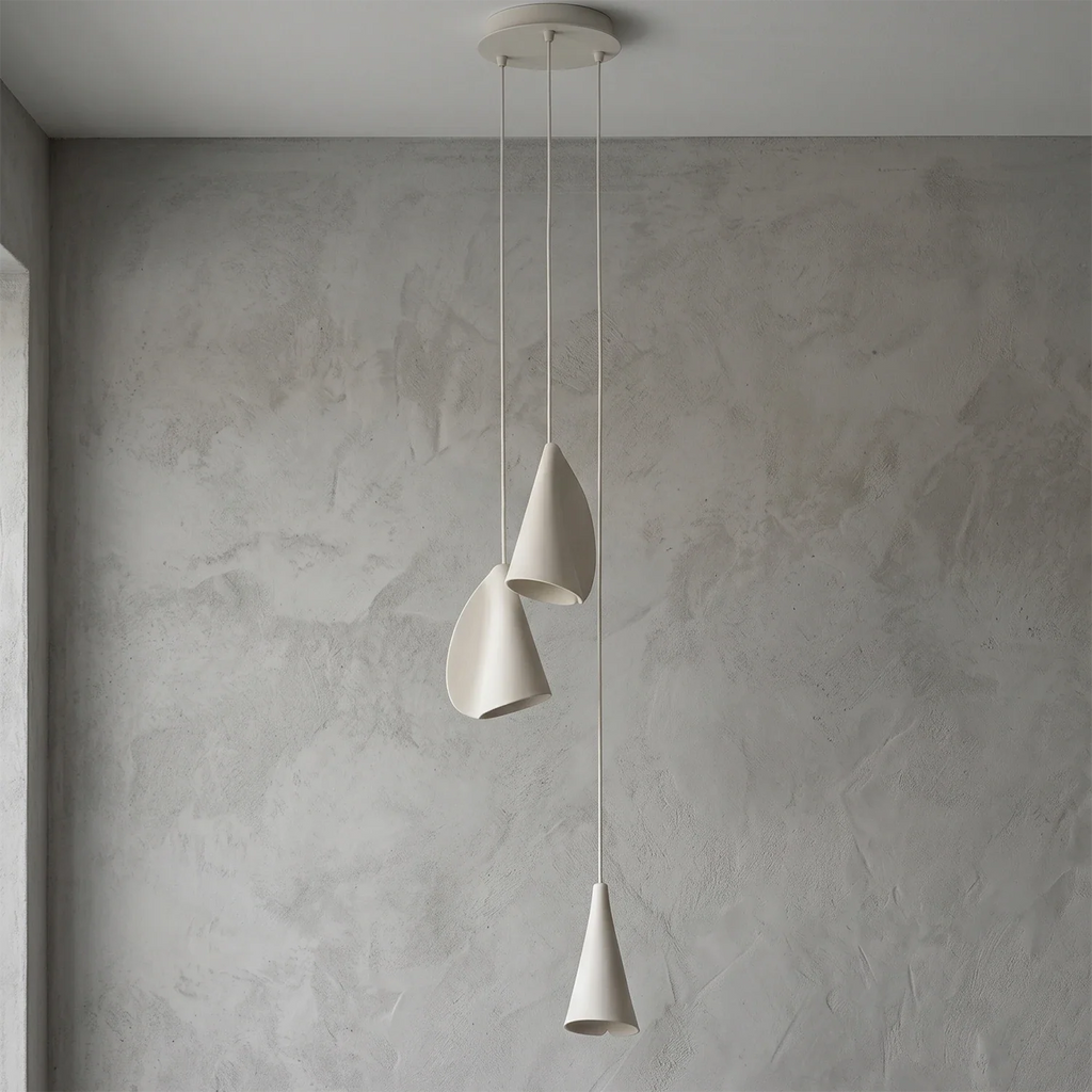 Modern Handmade Porcelain Petal Pendant Light by Bling Lighting Studio