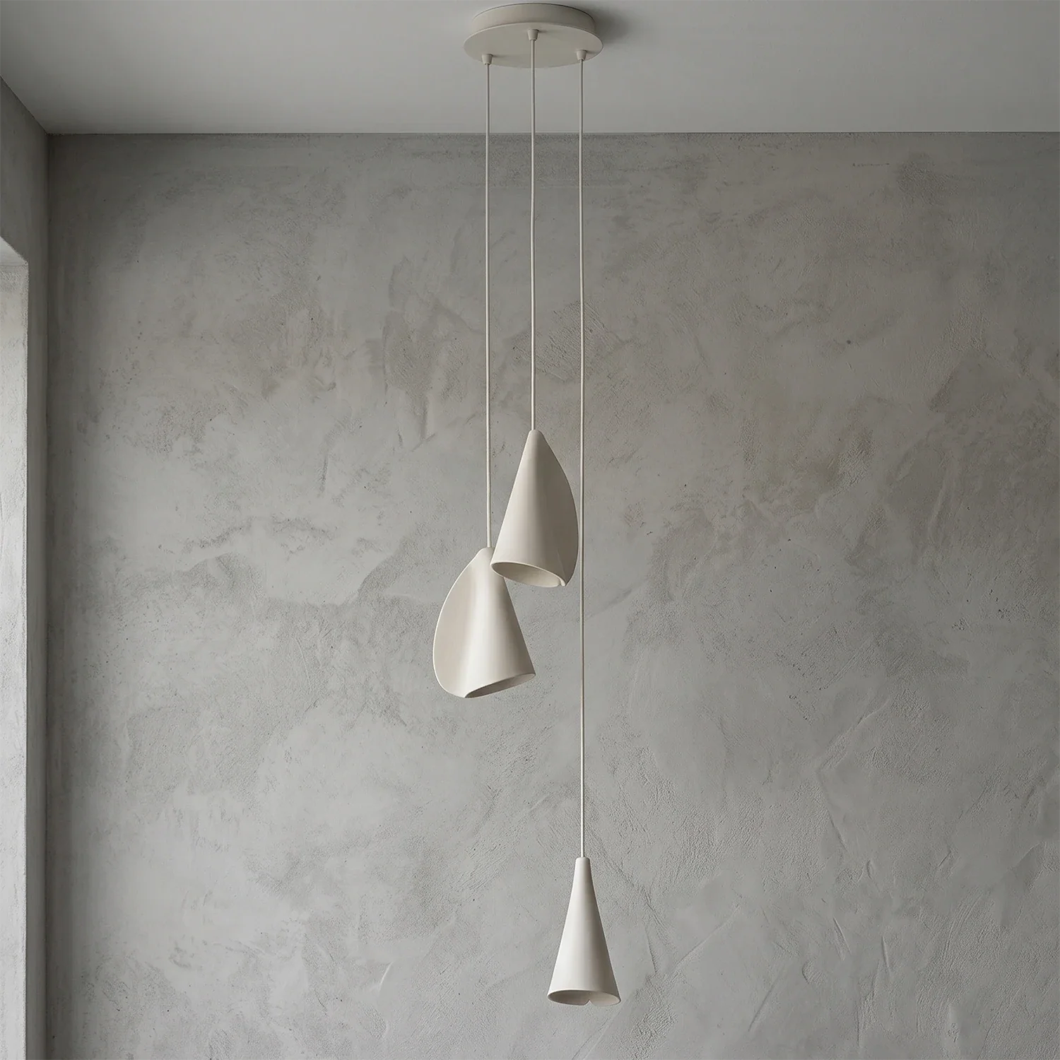 Modern Handmade Porcelain Petal Pendant Light by Bling Lighting Studio