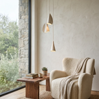 Modern Handmade Porcelain Petal Pendant Light by Bling Lighting Studio