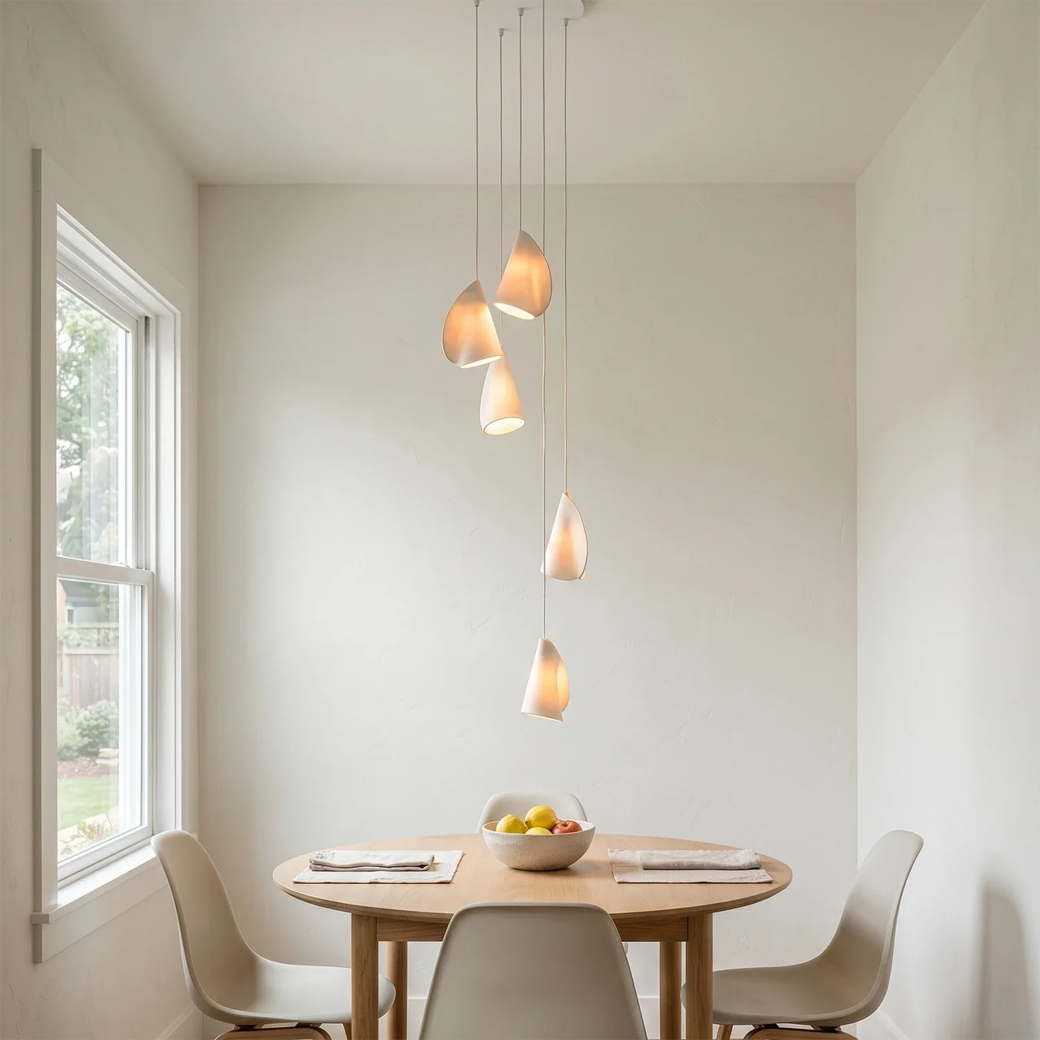 Modern Handmade Porcelain Petal Pendant Light by Bling Lighting Studio