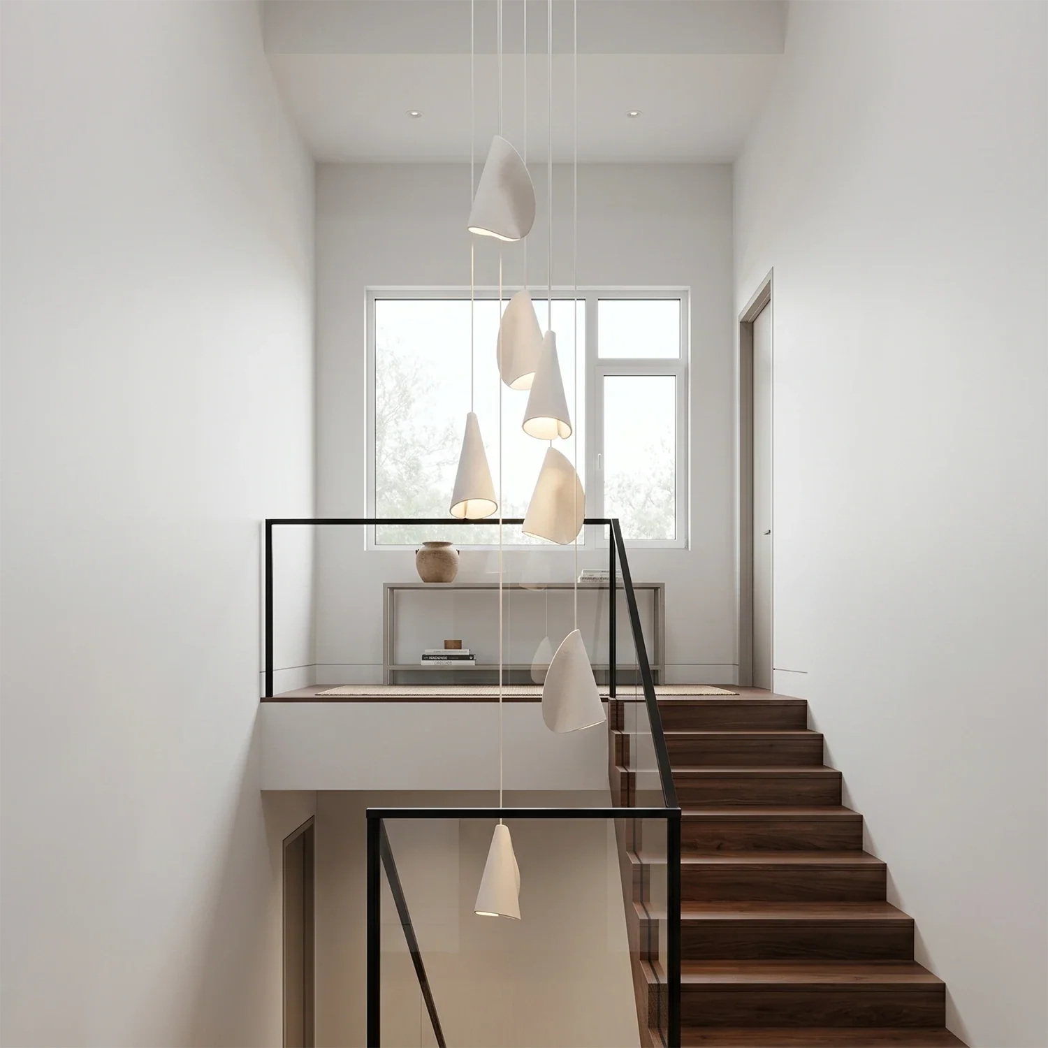 Modern Handmade Porcelain Petal Pendant Light by Bling Lighting Studio