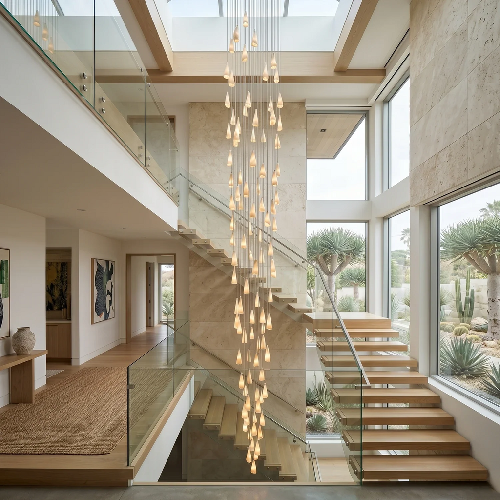 Modern Handmade Porcelain Petal Pendant Light by Bling Lighting Studio