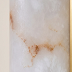 Modern J-Shape Alabaster Wall Sconce by Bling Lighting Studio