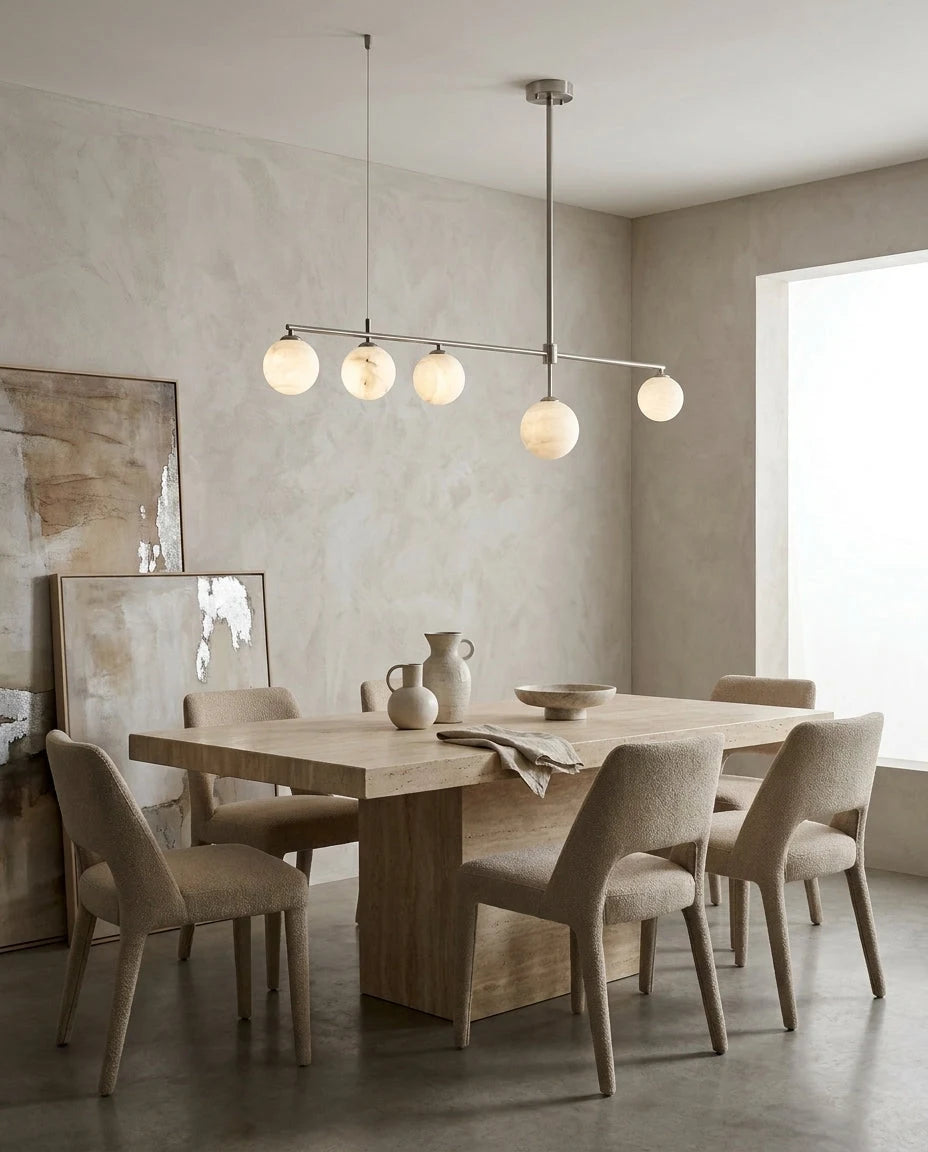Montarion Five-Globe Alabaster Chandelier, product view 8