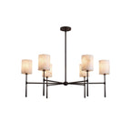 Multi-Arm Alabaster Cylinder Chandelier, product view 1