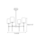 Multi-Arm Alabaster Cylinder Chandelier, product view 3