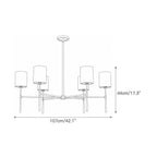Multi-Arm Alabaster Cylinder Chandelier, product view 4
