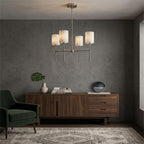 Multi-Arm Alabaster Cylinder Chandelier, product view 5