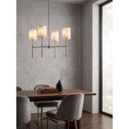Multi-Arm Alabaster Cylinder Chandelier, product view 6
