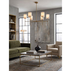 Multi-Arm Alabaster Cylinder Chandelier, product view 10