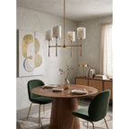 Multi-Arm Alabaster Cylinder Chandelier, product view 12