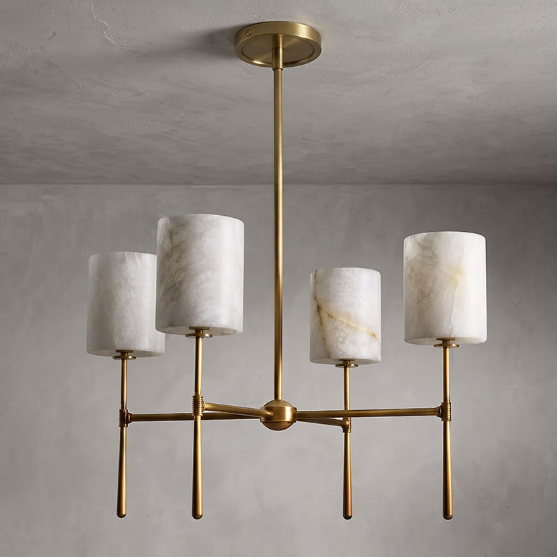 Multi-Arm Alabaster Cylinder Chandelier, product view 17
