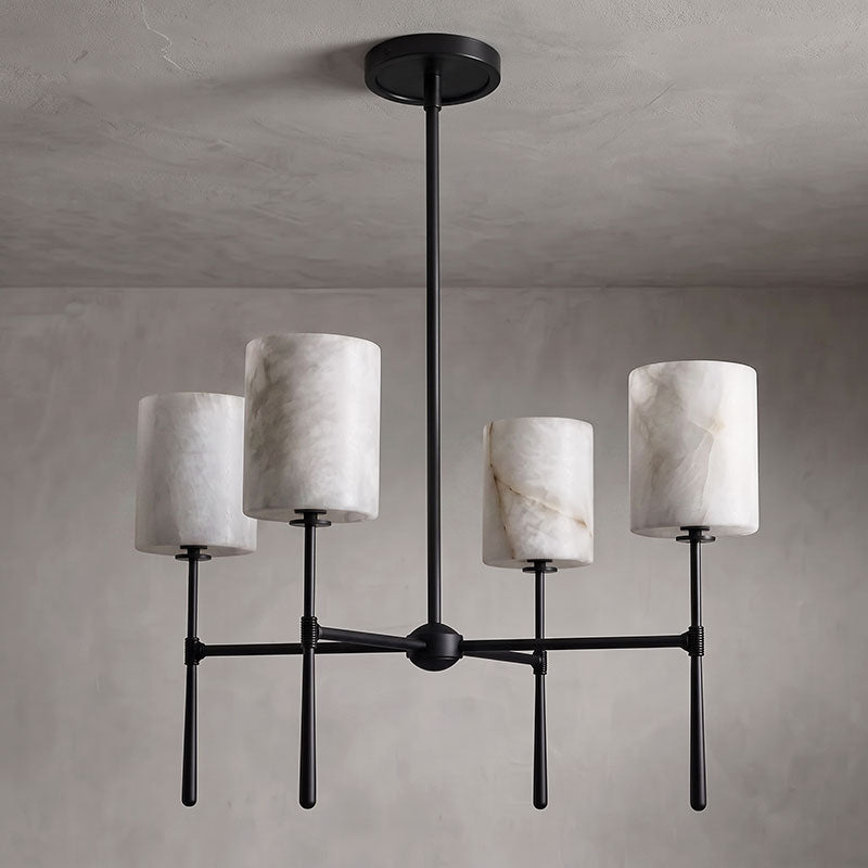 Multi-Arm Alabaster Cylinder Chandelier, product view 18
